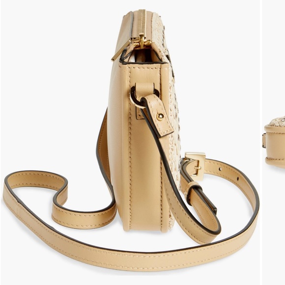 Valentino Beige Crossbody Bag Vlogo embellished faux raffia - Picture 6 of 16